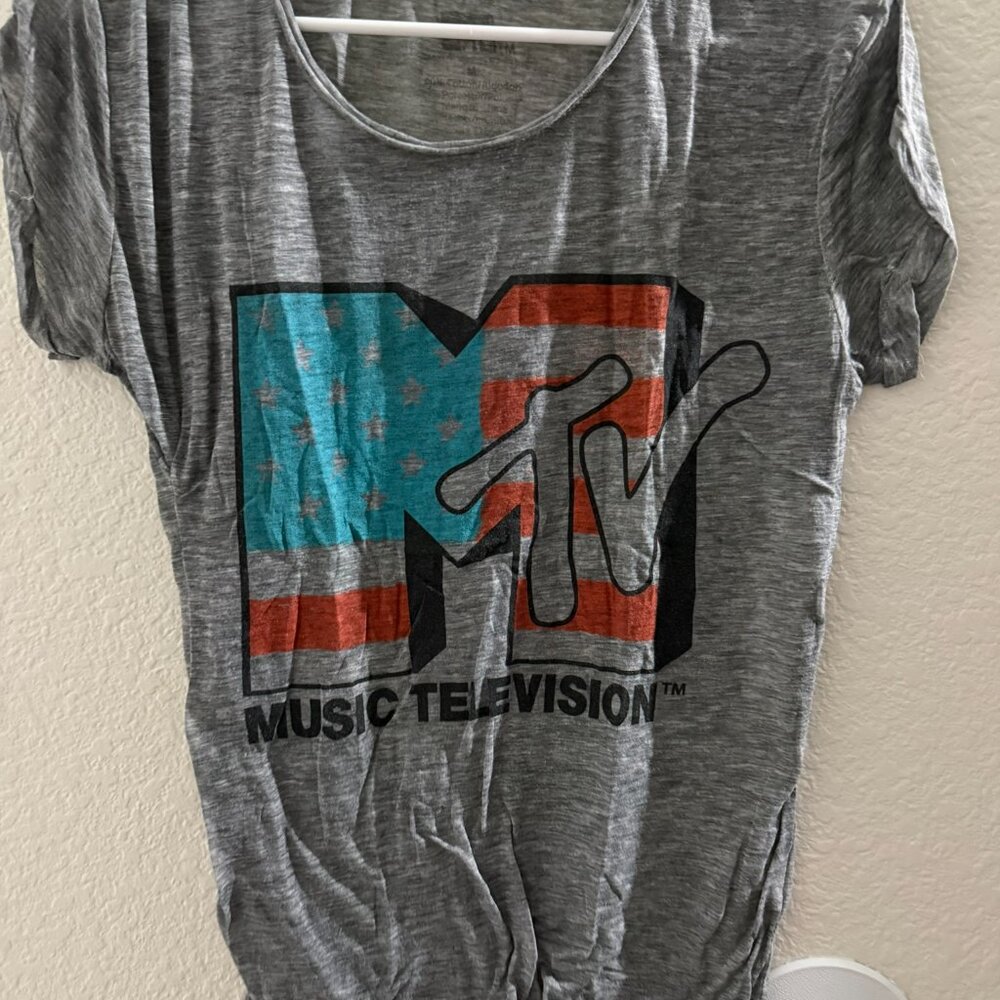 MTV t-shirt women size M grey